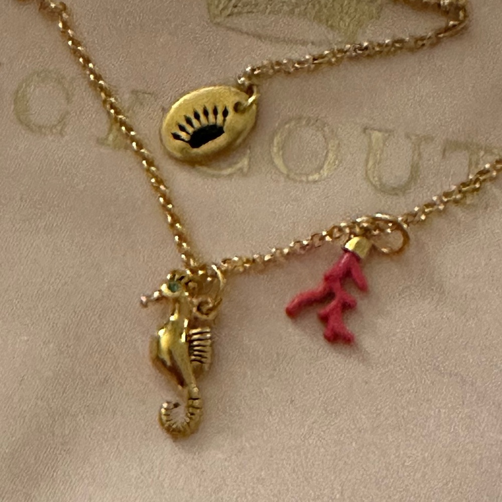 Juicy couture little Seahorse pendant chain necklace - Picture 2 of 7